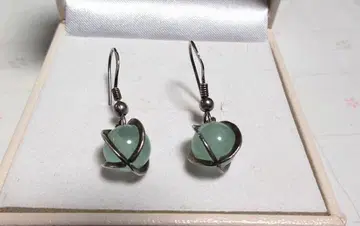 [ 미사용 ] 하라주쿠 오페라 실버 귀걸이 플로라이트