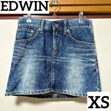 새상품급 EDWIN 에드윈 데님 미니 스커트 miss503 XS