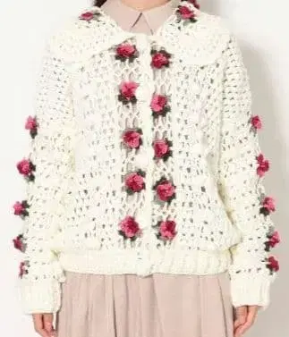 [ 새상품급 ] merry jenny 크로셰 가디건