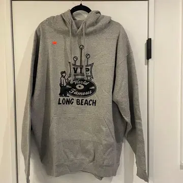 V.I.P. Long Beach 그레이 후드티