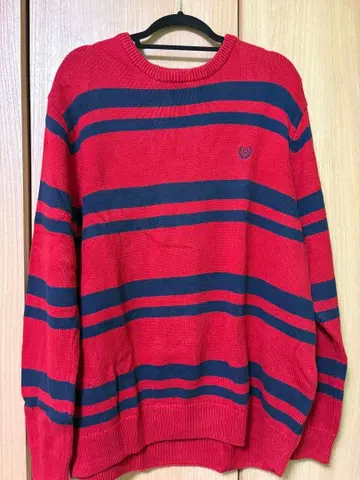 CHAPS 빨파 스트라이프 크루넥 스웨터 XL