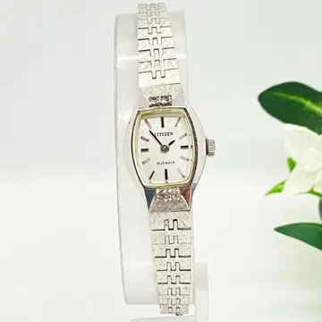 작동 시티즌 21석 70년대 빈티지 브레이슬릿 워치 엠보싱 가공