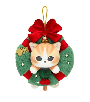 완판템! mofusand 크리스마스 리스 봉제 인형 새상품