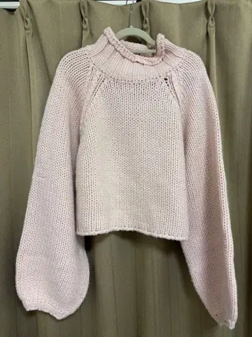 핑크 니트 스웨터