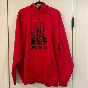V.I.P. World Famous Long Beach 후드티 빨간색