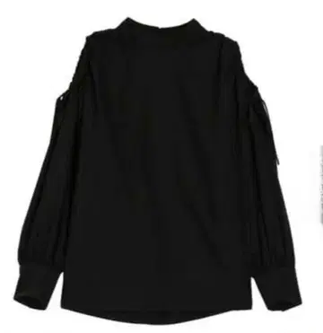 [택 포함 새상품] [러그넘문] 오픈 숄더 긴팔 블라우스 검정 블랙