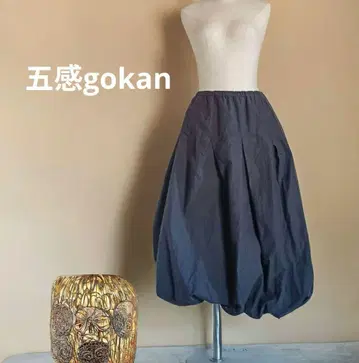 오감 gokan 코튼&울 포근한 벌룬 스커트 허리 전체 밴딩