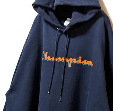 챔피온 Champion 후드 맨투맨 네이비 XL 구제 의류 올드