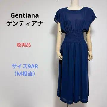 컨디션 최상 Gentiana 겐티아나 반팔 롱 원피스 드레스 9AR