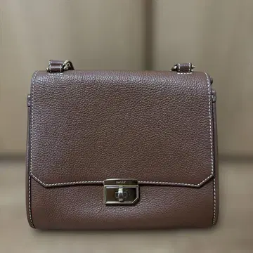 BALLY 브라운 가죽 숄더백