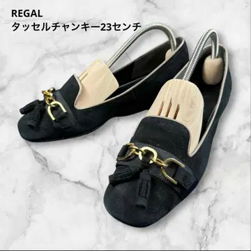 23cm REGAL 블랙 태슬 청키 스웨이드 골드
