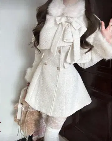 코트 겨울 양산 지뢰 화이트 화이트