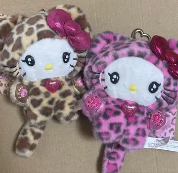 [ 미사용품 ] 산리오 갸루 고양이 키티 핑크 마스코트 키링