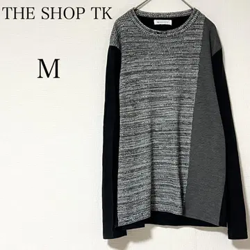 더 샵 티케이 긴팔 절개 니트 풀오버 [ M ] 코튼 100%