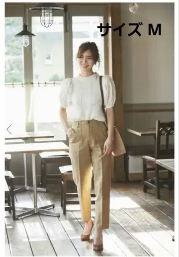 컷 자카드 슬리브 니트 (화이트) M 사이즈 세븐텐 바이 미호카와히토