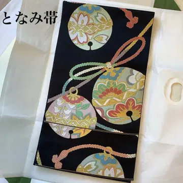 교토 니시진 토나미 오비 후쿠쥬단시 롯츠 후쿠로 오비 후리소데 호몬기