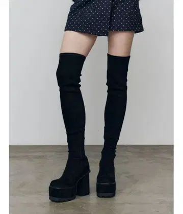 EMODA 스퀘어 핏 롱 부츠 (L) 24.5~25.5