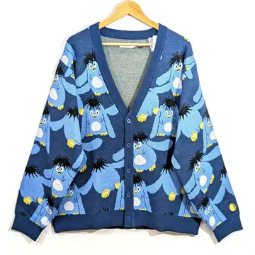 graniph x 유유백서 자카드 니트 가디건 XL 사이즈 블루