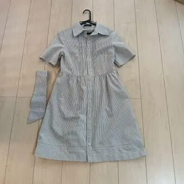 스트라이프 반팔 셔츠 원피스 사이즈 02