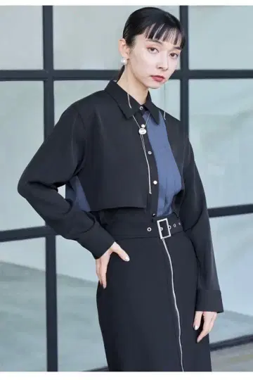 HARE 파트 플리츠 하이 쇼쿠 셔츠