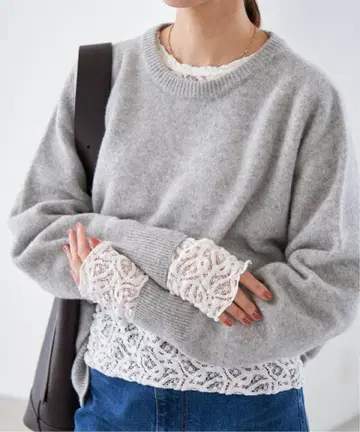 페이즐리 스트레치 레이스 풀오버