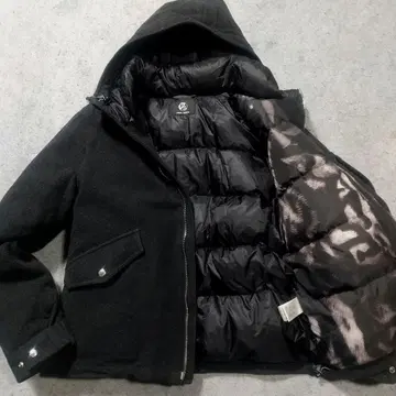 레어 XL 폴스미스 다운 자켓 울 레오파드 겨울 아우터