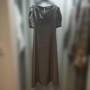 SNIDEL 반팔 롱 원피스 그레이 계열