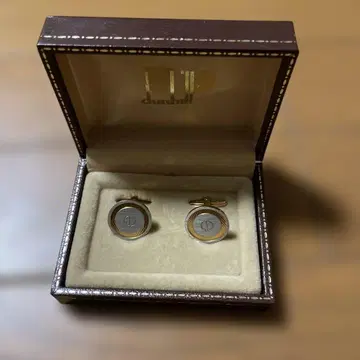 dunhill 라운드형 커프스 실버 골드