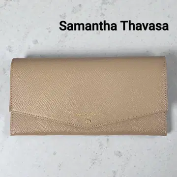 미사용품 반짝이는 하트가 귀여운 사만다 타바사 소가죽 장지갑