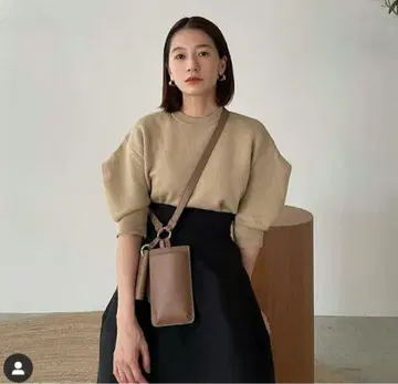 CLANE SQUARE TUCK SLEEVE KNIT TOPS