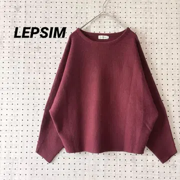 렙심 돌먼 와이드 슬리브 니트 풀오버 (F) 코꾸리 보르도