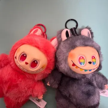 러브브 봉제 인형 본체 핑크와 그레이 캐릭터 세트