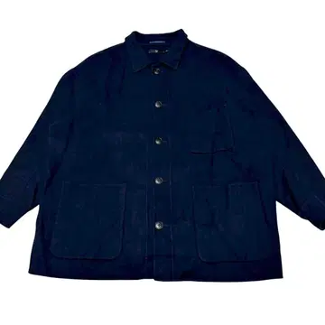 3XL 유니클로 +J 유니클로 울 블렌드 오버 사이즈 셔츠 네이비