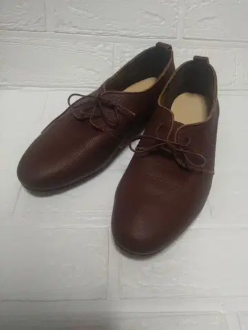 키다리 아저씨 가죽 레이스업 슈즈