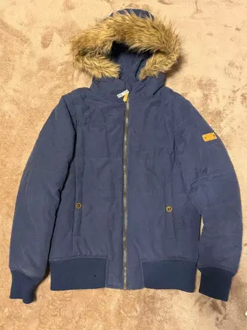 ROXY 네이비 패딩 자켓 후드 부착