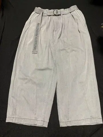 타이트 부스 데님 배기 슬랙스 그레이 L 사이즈