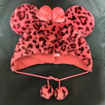 디즈니 미니 레오파드 무늬 팬캡 핑크 비쥬 단종품 인기