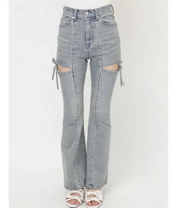 RESEXXY 컷 아웃 리본 데님 팬츠 M