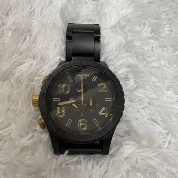 닉슨 손목시계 남성용 THE 51-30 블랙 금 크로노그래프 배터리 없음