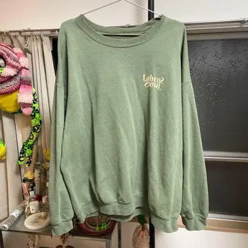 [ 레어 ] Labros 카키 맨투맨 트레이닝복 Size:XL