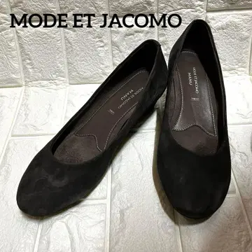 MODE ET JACOMO MANU 블랙 펌프스 웨지솔