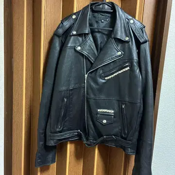 가죽 블랙 라이더 자켓 XL