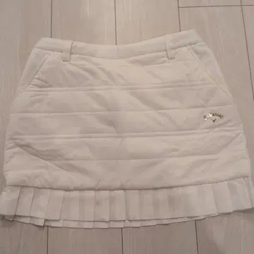 캘러웨이 화이트 스커트 퀼팅 L