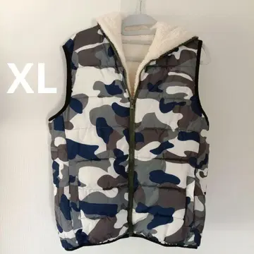 카모플라쥬 후드 부착 베스트 XL