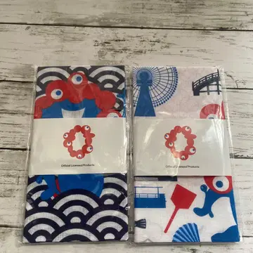 미야쿠미야쿠의 일본식 무늬 수건 2점 [미사용품] 간사이 만박