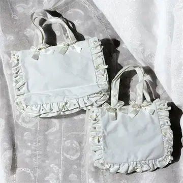 A3 A4 세트 프릴 디자인 이타백용 토트백 5주년 이타백 화이트