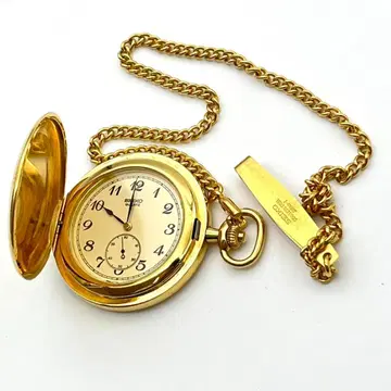 고품질 세이코 회중시계 배터리 교체 완료 내각총리대신 스몰 세컨드 골드