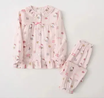 미사용품 kitty 룸웨어 모녀 커플룩 엄마 M 키즈 110cm