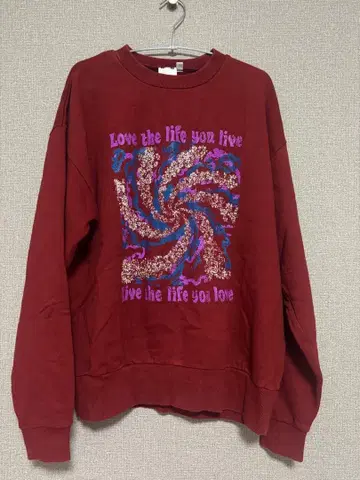 x-girl 맨투맨 트레이닝복 레드 버건디