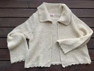 혼방 알파카 긴팔 니트 볼레로